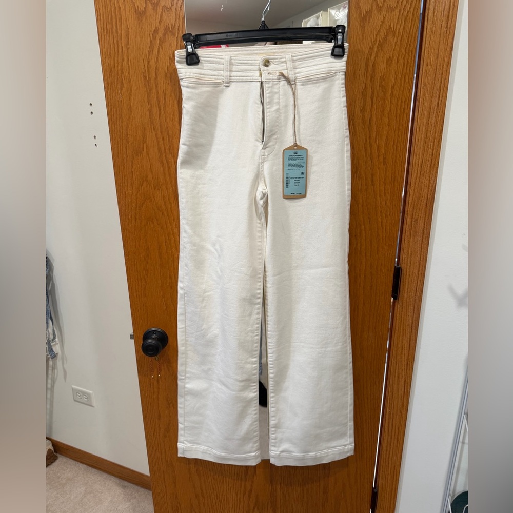NWT Faherty 26 cream twill pants